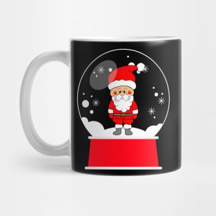 SANTA  Snowglobe Christmas Mug